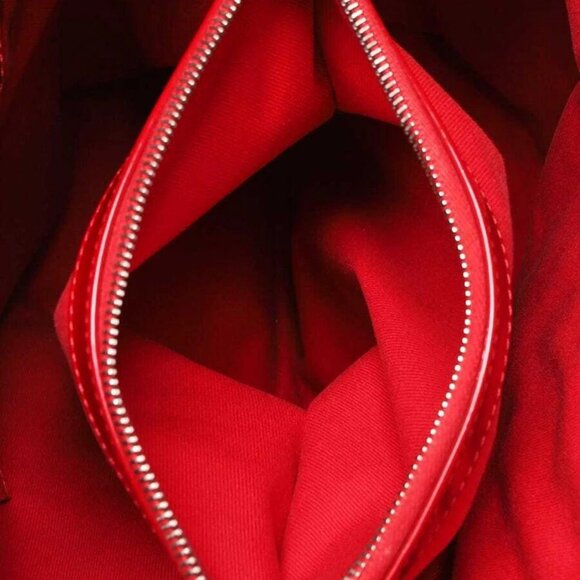 Chanel Red Quilted Patent Leather North/South Tote Bag - Picture 10 of 12